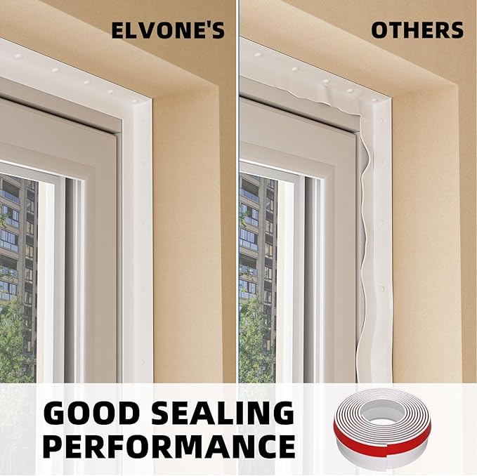Garage Door Seal Top and Sides, 40 FT Universal TPE Weather Stripping Trim Weatherproofing Seal with Nails and Lids in White