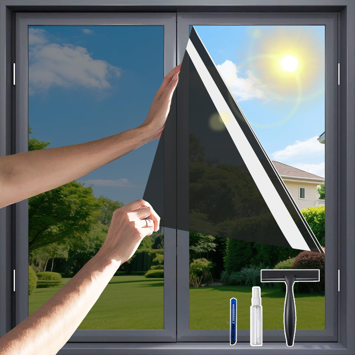 One Way Privacy Window Film，Flueen Shatterproof PET Window - Image 1