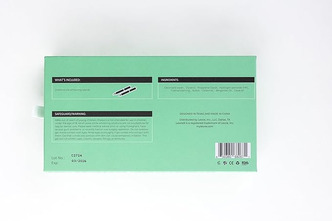 Lewie Teeth Whitening Pen 2 Pack – Enamel Safe Whitening Gel Wand, Portable Spot Treatment for Coffee Stains, Travel Friendly