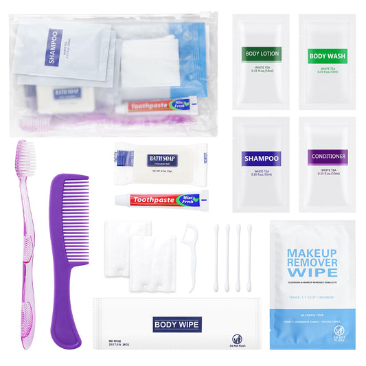 5 Kits Travel Toiletry Kit Bulk, Personal Hygiene Kit - Image 1