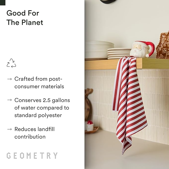 GEOMETRY Christmas Kitchen Towels - Quick Dry Microfiber Cloth Dish Towels for Kitchen Drying - Premium Quick Dry Towel 3-Pack Set - Jubilee Tea Towel