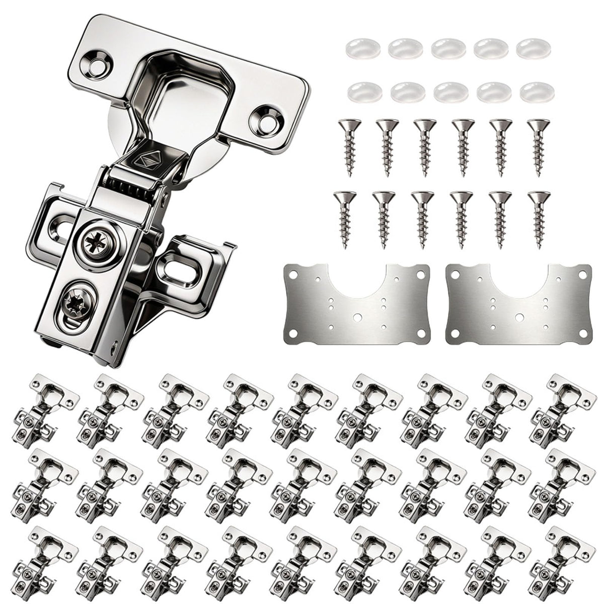 Cabinet Hinges - 40 Pack Soft Close Cabinet Hinges | Home Repair - Image 1