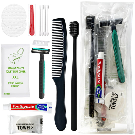 12 Sets Personal Hygiene Kit Bulk, Disposable Toothbrushes - Image 1