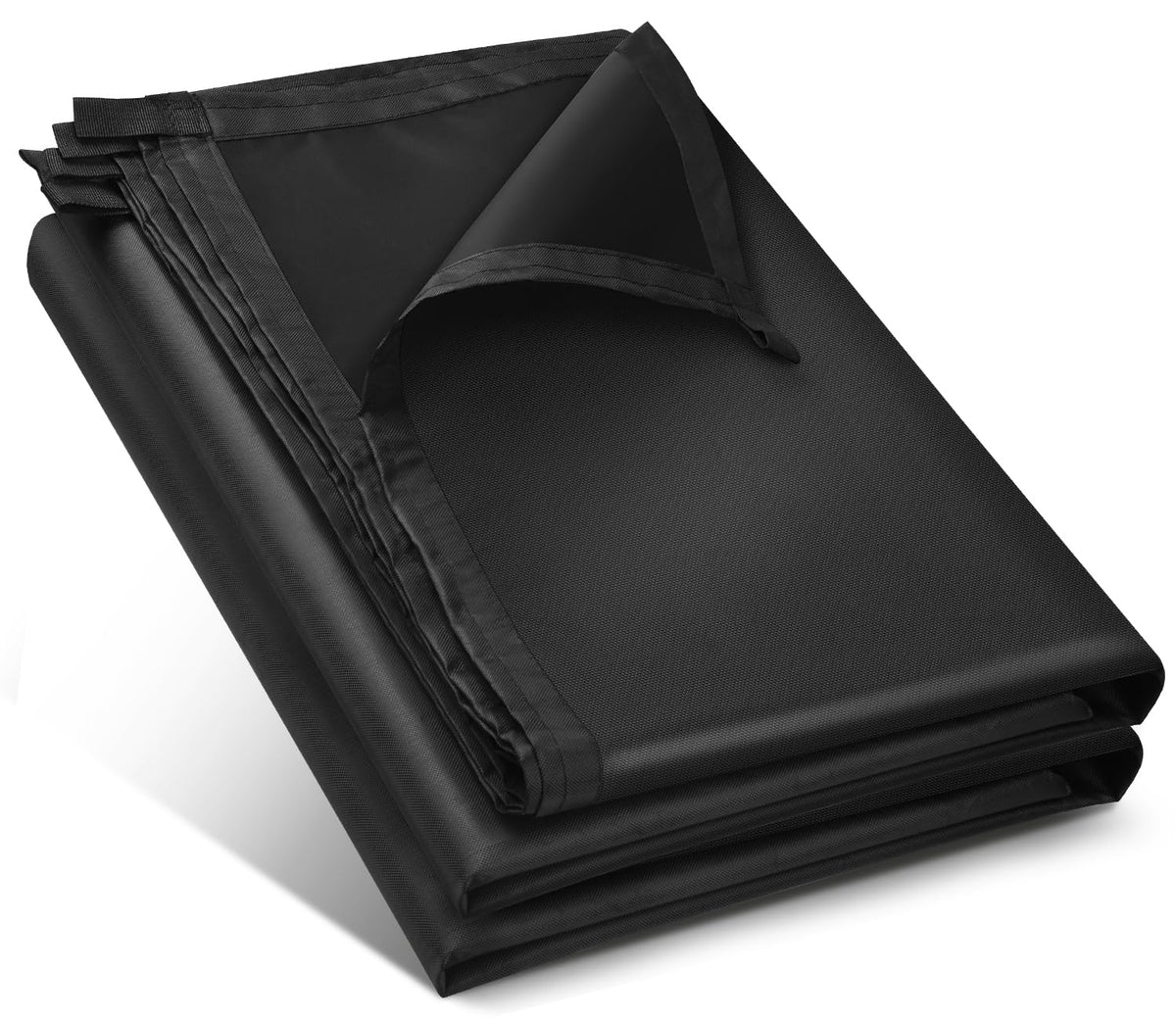 Black Waterproof Tarp 5x5ft for Outdoor: UV/Tear-Resistant Cover - Image 1