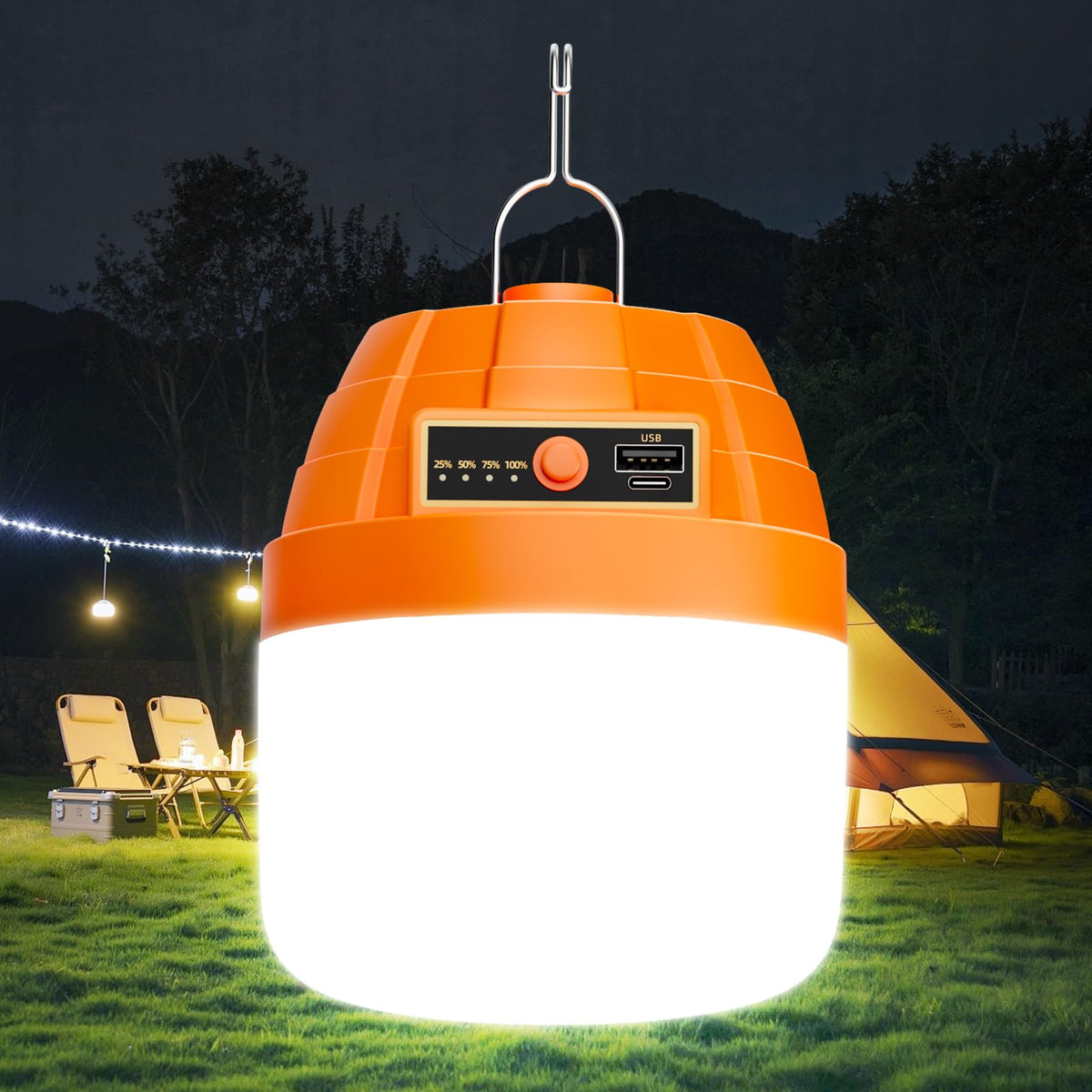 Rechargeable Portable LED Camping Lantern,3000LM - Image 1