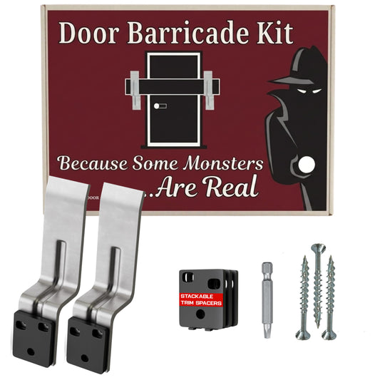 Door Barricade Security Bracket Kit with Install Hardware - Image 1