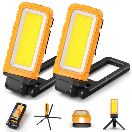 Adelante 2 Pack Magnetic Work Lights, 1500LM Rechargeable - Image 1