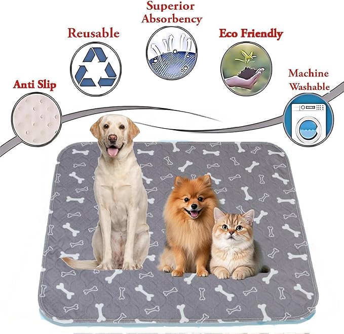 Puppy Pads with pheromones, 2026 Upgraded Washable Puppy Pads for Dogs & Cats, Pee Pad - Leak & Odor Waterproof, Non-Slip Base, Easy to Clean & Reusable (Brown-A, M: 27.6" × 31.5")