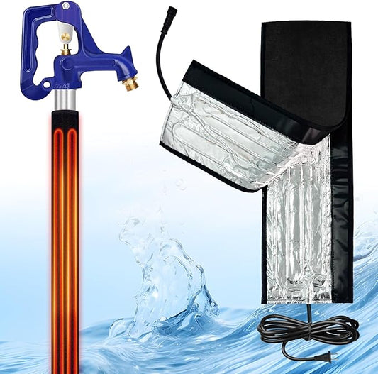 6 Ft YeloDeer 110 V~120 V Stickable Waterproof Pipe Heat Tape Blanket with 6 Ft Power Cord, 38.5" x 6.2" Aluminum Foil Water Heat Trace Blanket for Metal & Plastic Pipe freeze Protection