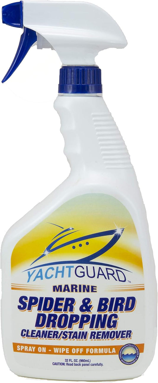 Marine Spider & Bird Dropping Remover -32 Oz - Boat Cleaner & Stain Remover for Boat Decks, Seats, Jet Skis, Dingys and Even Your Car Exterior