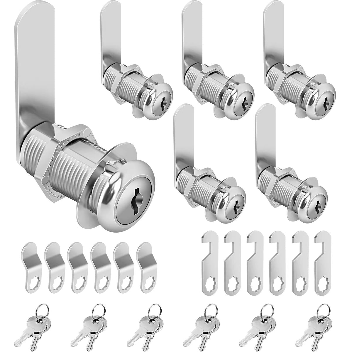 Cam Lock Cabinet Lock Keyed Alike, 1-3/8'' (Length) - Image 1