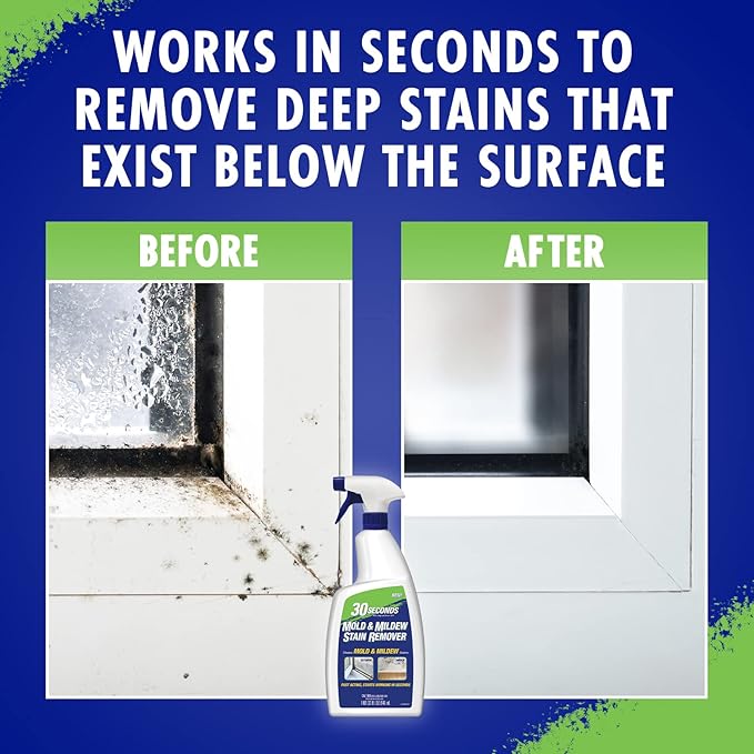 30 SECONDS Mold & Mildew Stain Remover - Professional Indoor & Outdoor Spray