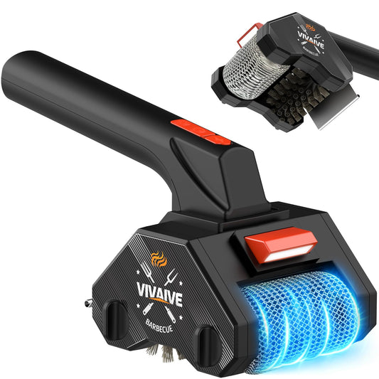 Electric Grill Brush - Dual-Head Cordless Rechargeable BBQ - Image 1