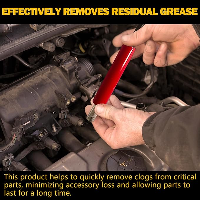 SOVLE Grease Fitting Cleaning Tool, Grease Zerk Buster Remove Old Dried Grease from Fittings, Pins, Shafts, Bushings, and Joints for Tractors, Excavators, Heavy Machinery (with Replacement Part)