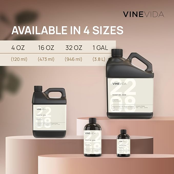 VINEVIDA [4oz] Honeysuckle & Jasmine Fragrance Oil for Candle Making and Soap Making - Premium Candle Scents for Soy Candles