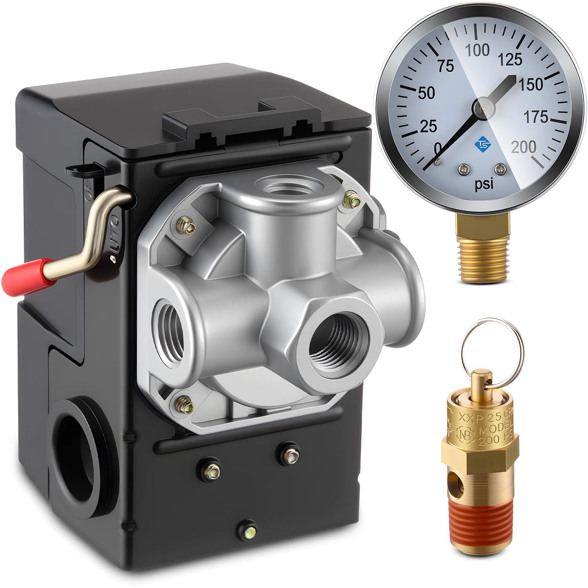 Dreyoo Air Compressor Pressure Switch, 120-155 PSI - Image 1