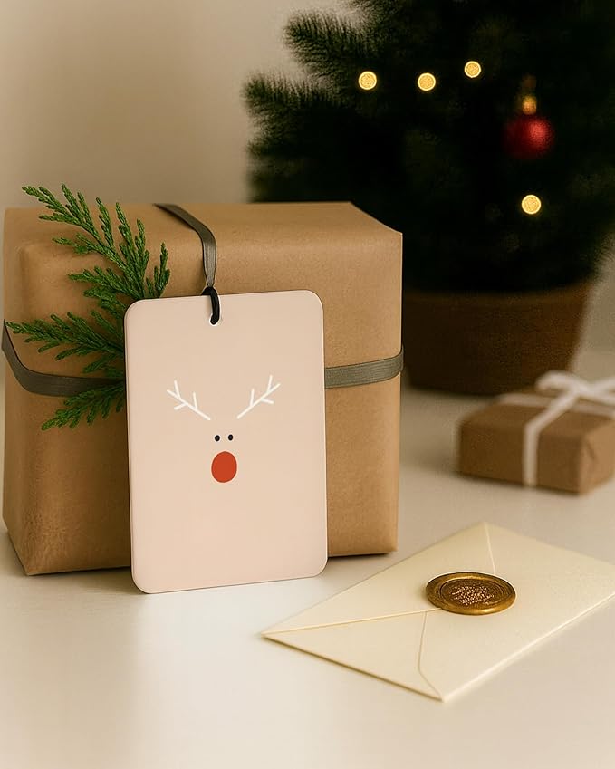 Boho Christmas Car Air Freshener 4 Pcs, Coquette Mistletoe Xmas Tree Reindeer Hanging Air Freshener for Cars Closet Drawer Books, Christmas Car Accessories Mirror Decor for Women Girls