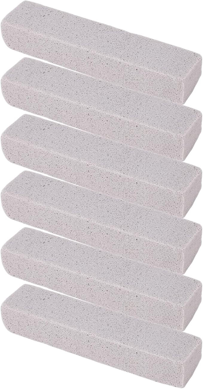 Jeffergarden 6PCS Pool Pumice Stone for, PVC Material Toilet Bowl Cleaner Stick, Heavy Duty Scouring Brush for Kitchen Sink Bathtub Shower Tile Swimming Pool Limescale Removal (53mm)