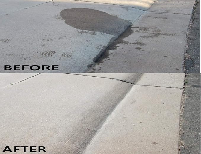 Concrete Oil Stain Remover Eco-Friendly Bio-Remediates and Removes Oil & Grease Stains on Concrete and Asphalt Driveways, Garages, Pavers, Patios, Parking Lots and Streets(10 Oz)