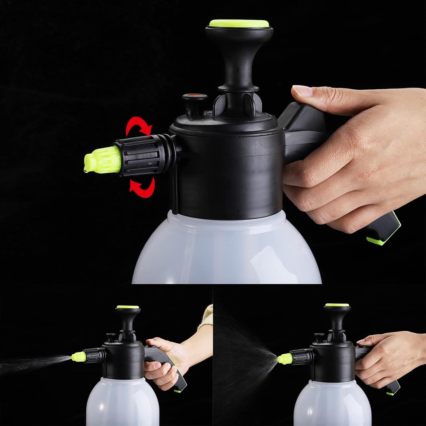 Garden Sprayer 0.5 Gallon (2-Pack) – Pump Pressure Hand Sprayer with Adjustable Nozzle & Safety Valve