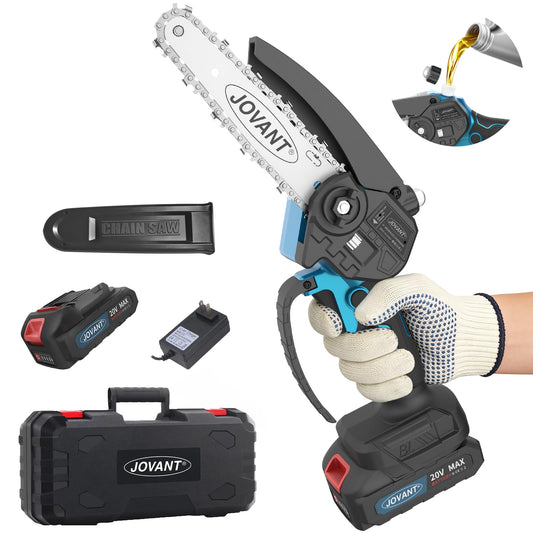 6 Inch Cordless Mini Electric Chainsaw, Handheld Portable - Image 1