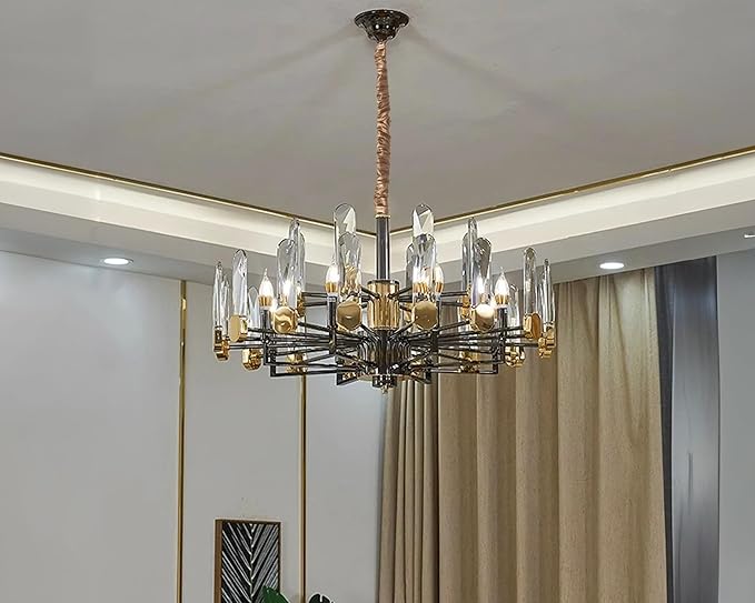 Royal Designs, Inc. Cord & Chain Cover 4 ft Silk Type Fabric, Chandelier Pendant Lighting Chain & Cable Management, Touch Fastener, Green Gold - 1 Pack
