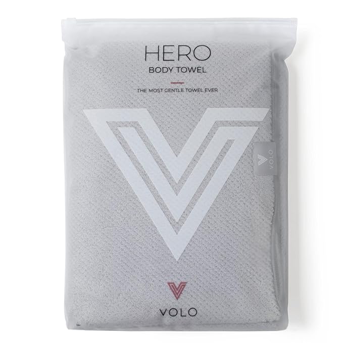 VOLO Hero Luna Gray Body Towel | Luxury Bath Towel | Ultra Soft, Super Absorbent, Quick Drying Nanoweave Fabric | Spa Towels for Bathroom | Extra Large Post Shower Wrap | Gentle on Skin | Microfiber