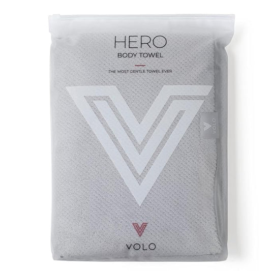 VOLO Hero Luna Gray Body Towel | Luxury Bath Towel | Ultra Soft, Super Absorbent, Quick Drying Nanoweave Fabric | Spa Towels for Bathroom | Extra Large Post Shower Wrap | Gentle on Skin | Microfiber