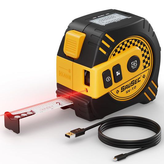 131Ft Laser Tape Measure 2-in-1 with 16Ft Self-Locking Tape - Image 1