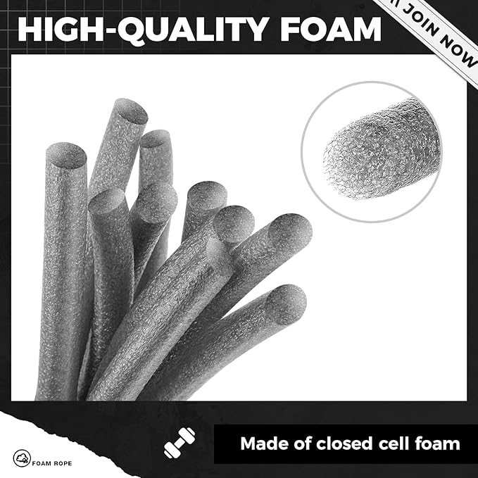 1 Inch x 50 ft Foam Backer Rod for Gaps Joints Concrete Crack Filler Caulk Saver Bulk Foam Backing Rod Concrete Filler Rope for Weather Stripping Door Seal (Gray)
