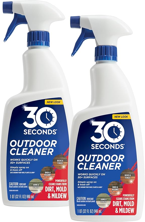 30 SECONDS Outdoor Mold & Mildew Stain Remover 2-Pack - Ready-to-Use Spray