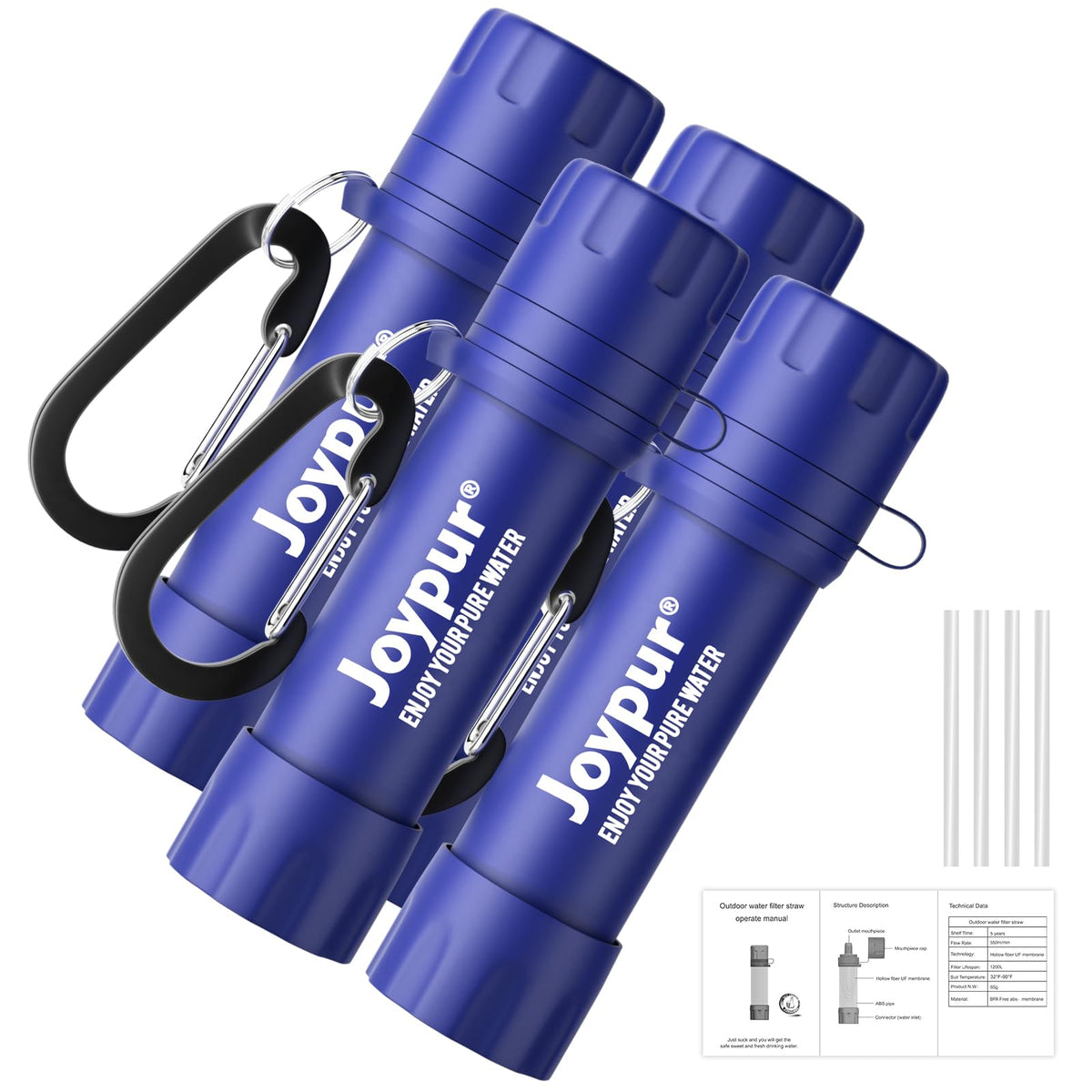 Portable Water Filter Straw, Essential Camping & Hiking Gear - Image 1