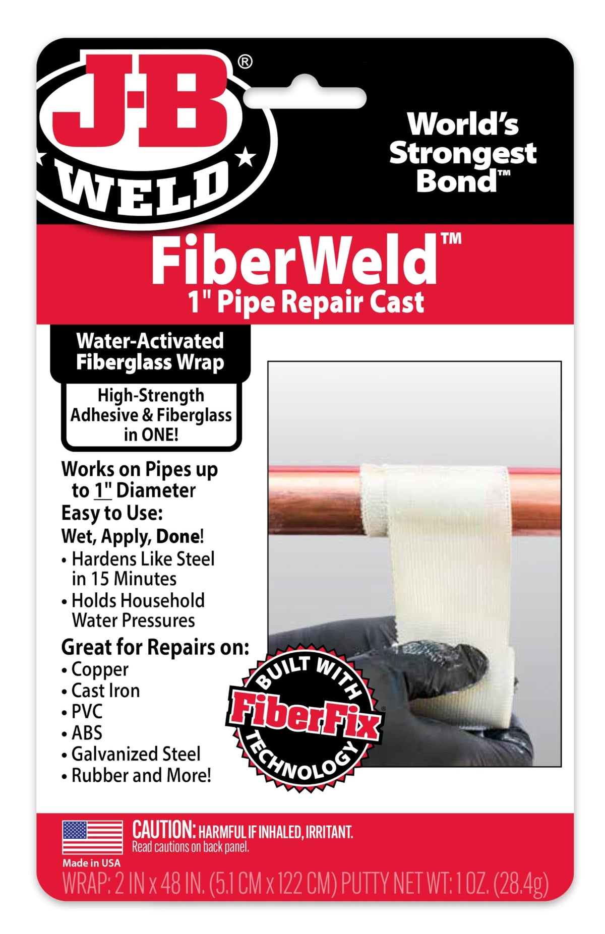 FiberWeld Pipe Repair Cast 2x48 Inch – High Strength | Home Repair - Image 1