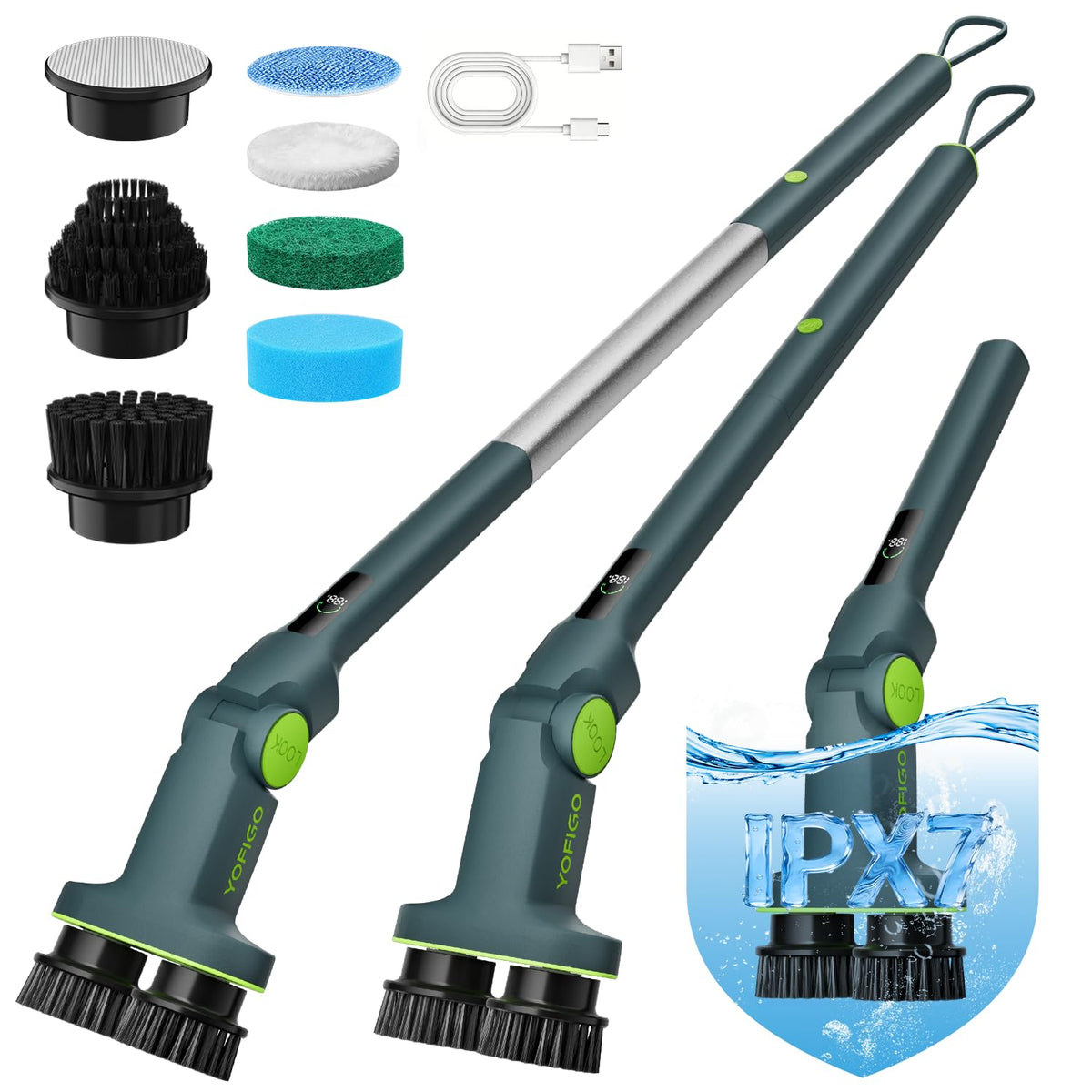Electric Spin Scrubber Cordless Cleaning Brush - Image 1