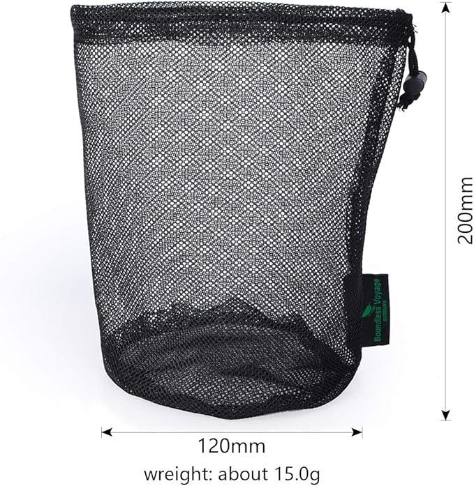 iBasingo 10pcs/lot Black Mesh Bag Nylon Sack Durable Drawstring Net Bag Small Travel Sleeping Bag Stuff Sack Mesh Storage Ditty Bag for Cosmetics Shower Gels Bottle Pot Tennis Golf Ball Tools BVP03