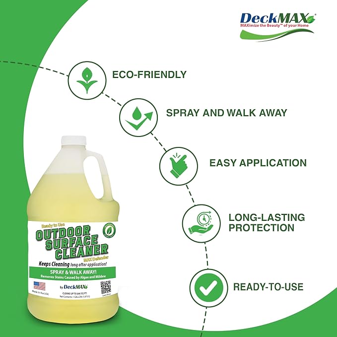 MAX Defender Ready-to-Use Outdoor Cleaner - Professional Deck, Patio & Siding Stain Remover