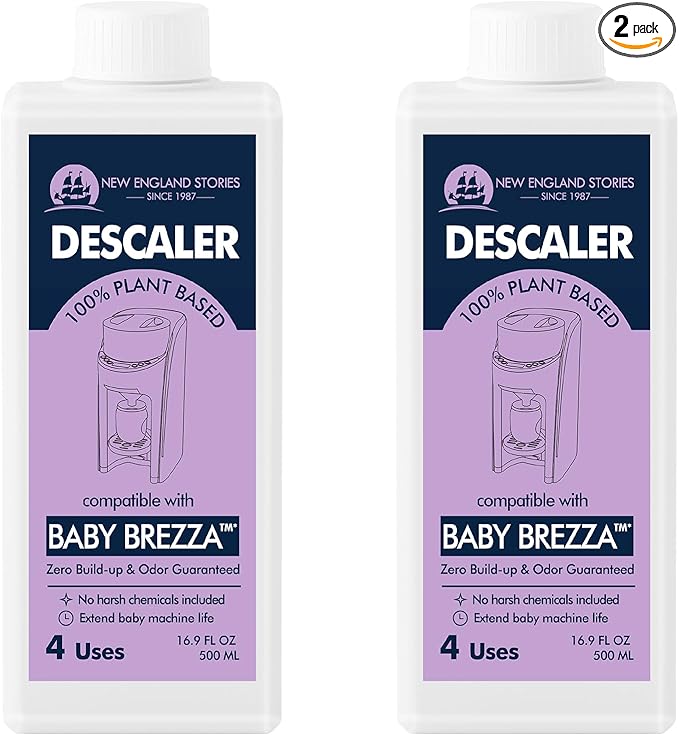 New England Stories Baby Brezza Compatible Descaler 33.8 Fl Oz, Universal Cleaner Solution for Baby Brezza and Other Baby appliances, Remove Build-up Extends Machine’s lifespan