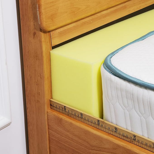 Bed Gap Filler, High Density Foam Mattress Extender for Headboard/Wall Gaps,2-Meter Extra Long Cut-to-Fit Yellow Foam Sponge Strip (78''x6''x5'')
