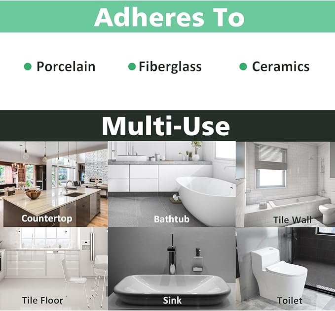 NADAMOO Water-Based Tub and Tile Spray Paint, Less Irritating Odor Aerosol Refinishing Paint for Bathroom Porcelain Bathtub Sink, 4 Cans, Semi-Gloss White