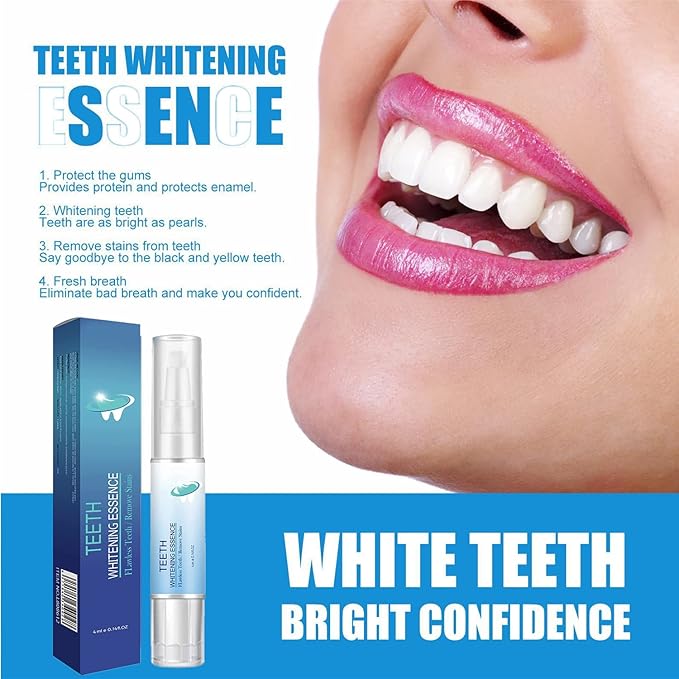 5Pcs Teeth Whitening Pen Gel Kit, Tooth Whitening Essence,Teeth Stain Remover,Intensive Stain Removal Teeth Reduce Yellowing