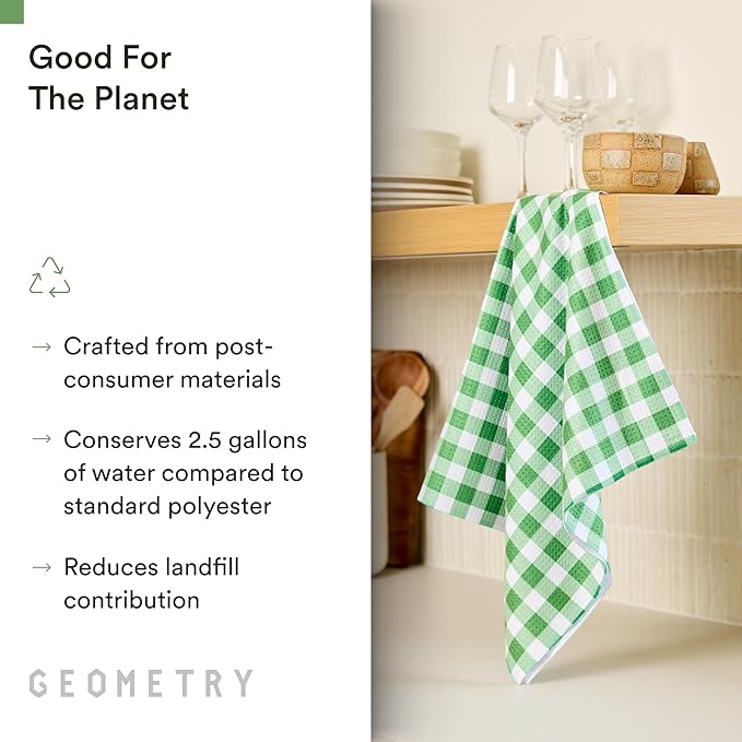 GEOMETRY St. Patrick’s Day Kitchen Towels - Quick Dry Microfiber Cloth Dish Towels for Kitchen Drying - Premium Quick Dry St Patrick's Day Tea Towel - Lucky
