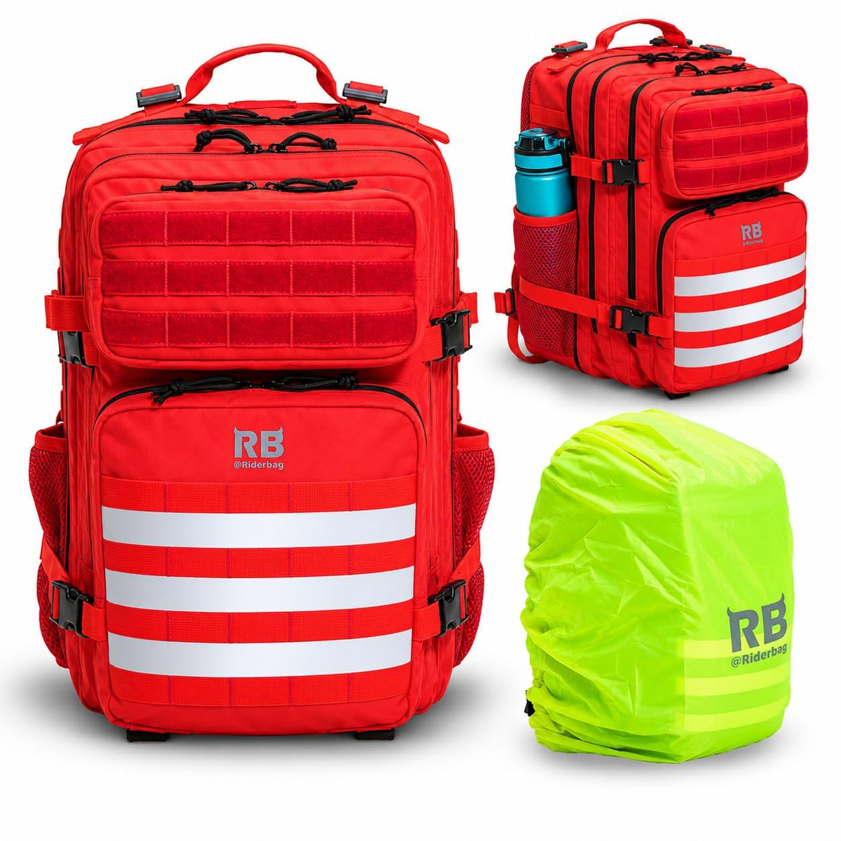 Xtreme Tactical Travel Bag, 30L Carry-On Backpack, Red - Image 1