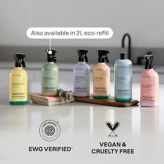 EWG Verified Kitchen Cleaner Spray, Degreaser to Cut Grease & Grime, Plant-Based & Vegan, Lavender & Rosemary, 26 Fl Oz