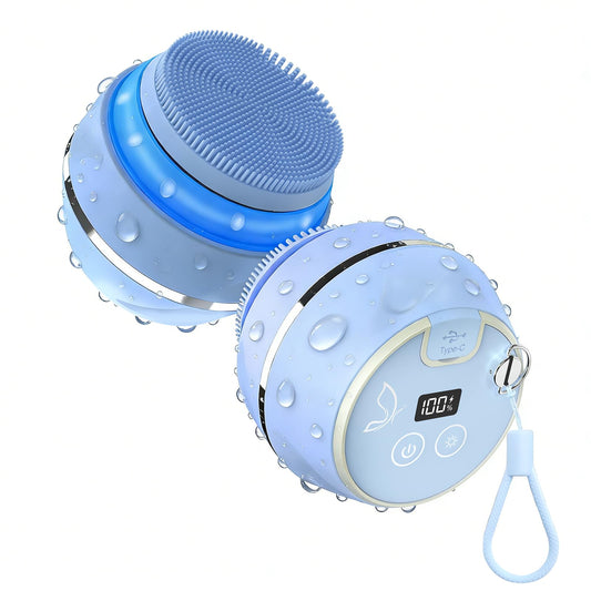 Face Scrubber, Waterproof Silicone Facial Cleansing Brush 6 Modes - Image 1