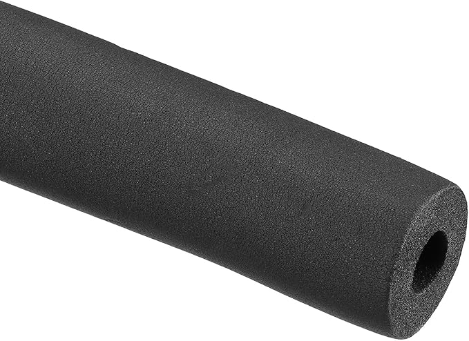 PATIKIL 74.8"Lx1.1"IDx0.8"T Pipe Insulation Foam Tube, Water Pipe Insulation Tubing Heat Preservation for Plumbing Water AC Pipe Sprinkler Spigot, Black