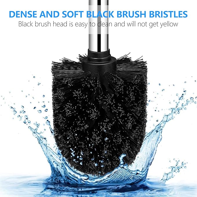 SetSail Floor Scrub Brush, 3-in-1 Tile Tub Floor Scrubber & Toilet Brush, Compact Size Toilet Bowl Brush and Holder Toilet Brushes for Bathroom