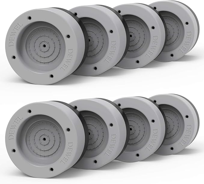 Anti Vibration Pads for Washing Machine,Noise Dampening Washing Machine Feet with Tank Tread Grip for Washer and Dryer,Protects Laundry Room Floor Non-Slip Mats Moisture Proof Mats(8 pcs)
