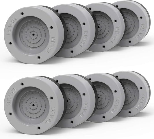 Anti Vibration Pads for Washing Machine,Noise Dampening Washing Machine Feet with Tank Tread Grip for Washer and Dryer,Protects Laundry Room Floor Non-Slip Mats Moisture Proof Mats(8 pcs)