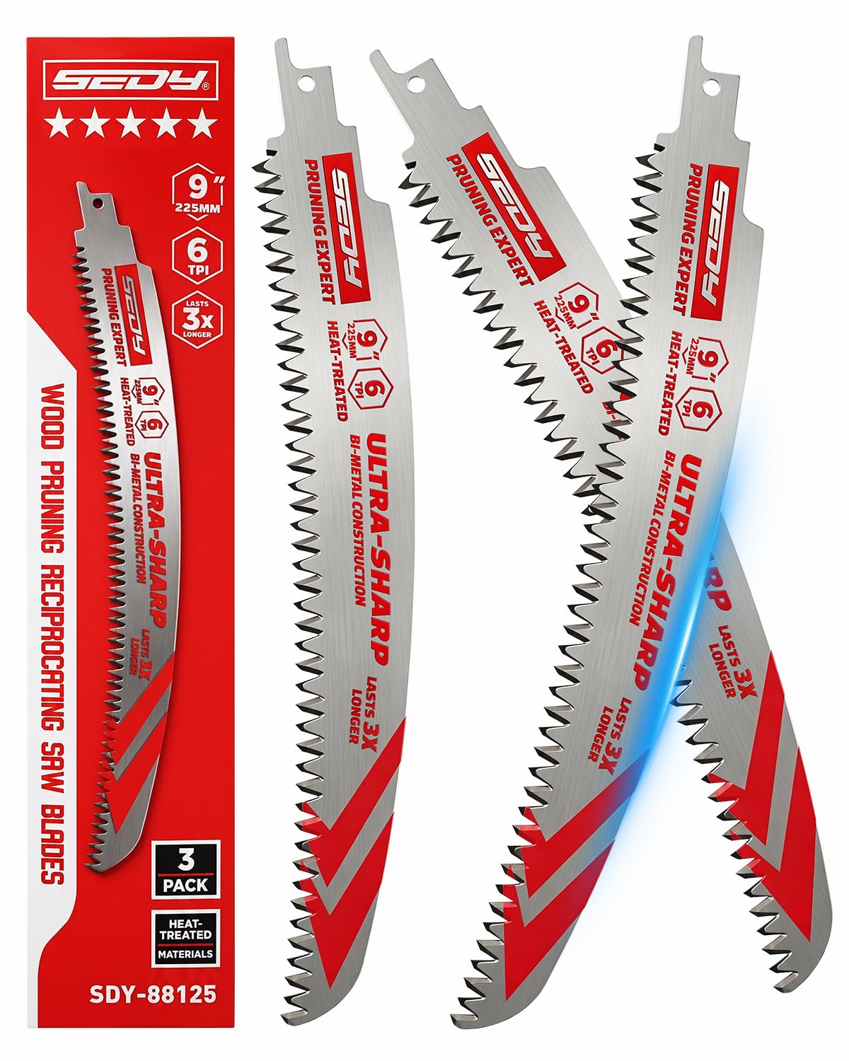 9 Inch Japanese Teeth Reciprocating Saw Blades, Arc Edge - Image 1