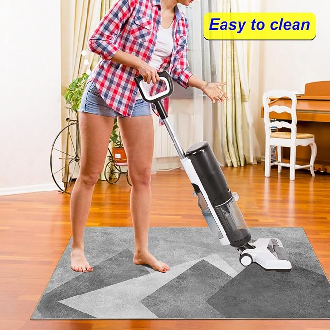 Office Chair Mat for Hardwood Floor,55"*35" Under Desk Mat, Computer Chair Rug,Anti-Slip Floor Protector for Low-Pile Carpet Home Office Grey